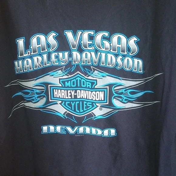 Harley-Davidson XL Vintage Collectible Beefy T Biker Shirt. Las Vegas, Nevada - Picture 3 of 7